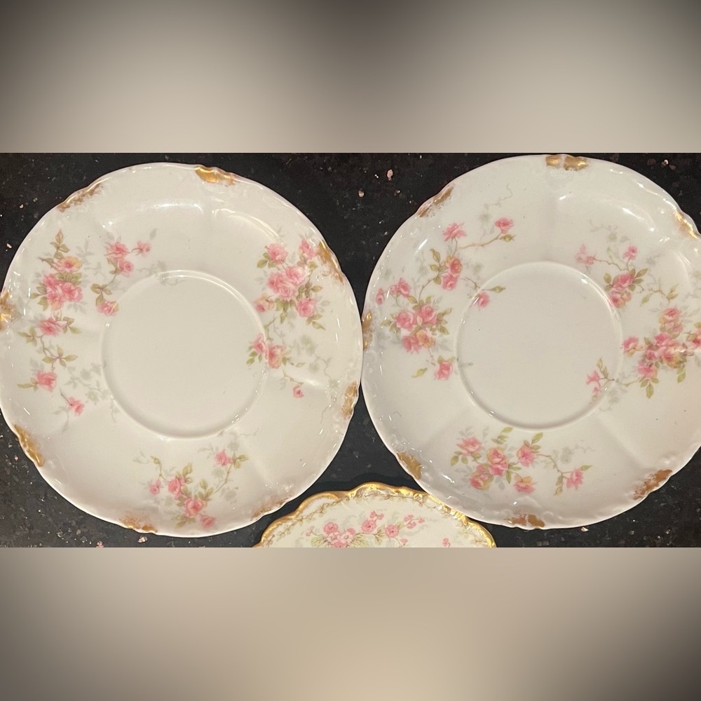 Set of (2) Replacement Theodore Haviland Limoges Saucers in Schleiger 150